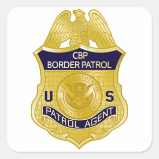 United States Border Patrol Badge Immigration Square Sticker