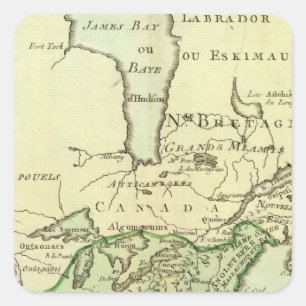 United States, Canada 2 Square Sticker