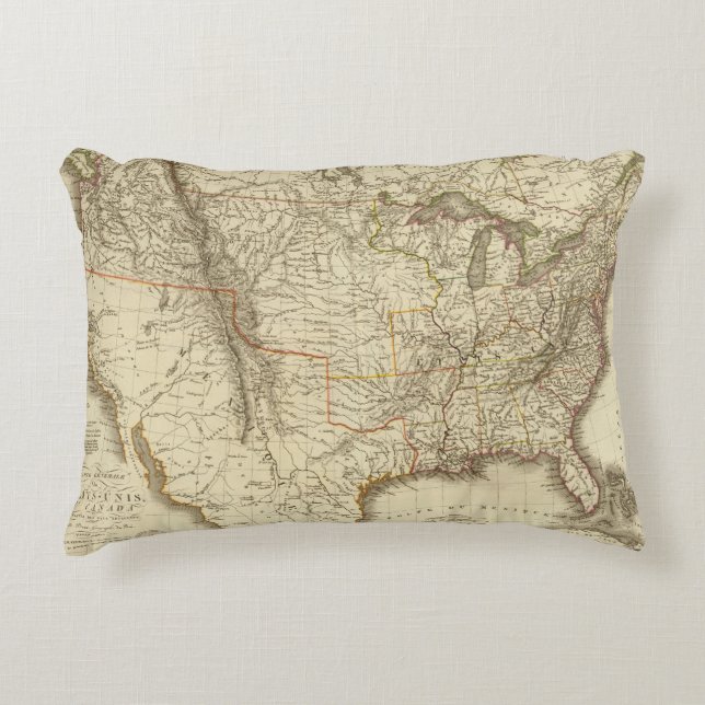 United States, Canada Decorative Pillow (Front)