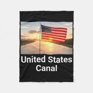United States Canal Trump Quote Fleece Blanket