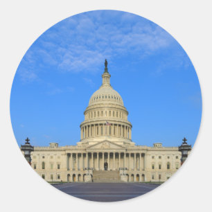 United States Capitol Building East Side Classic Round Sticker