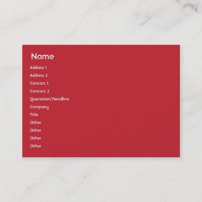 United States - Chubby Business Card (Front)