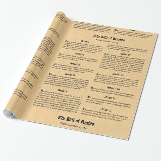 United States Constitution Bill of Rights Wrapping Paper