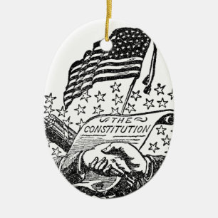 United States Constitution Ceramic Ornament