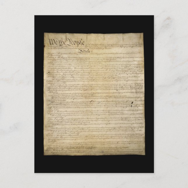 United States Constitution Postcard (Front)