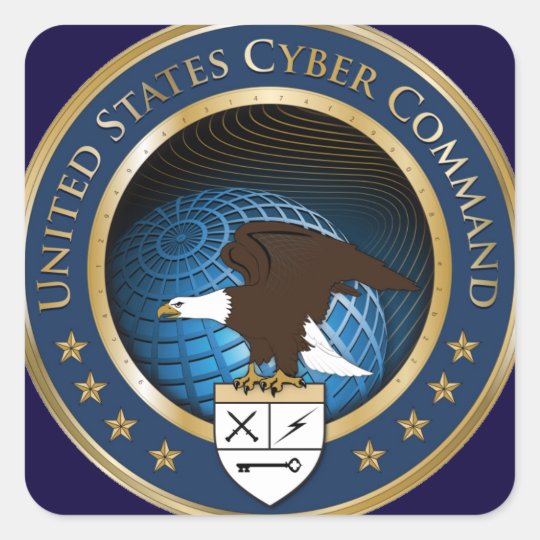 UNITED STATES CYBER COMMAND SQUARE STICKER