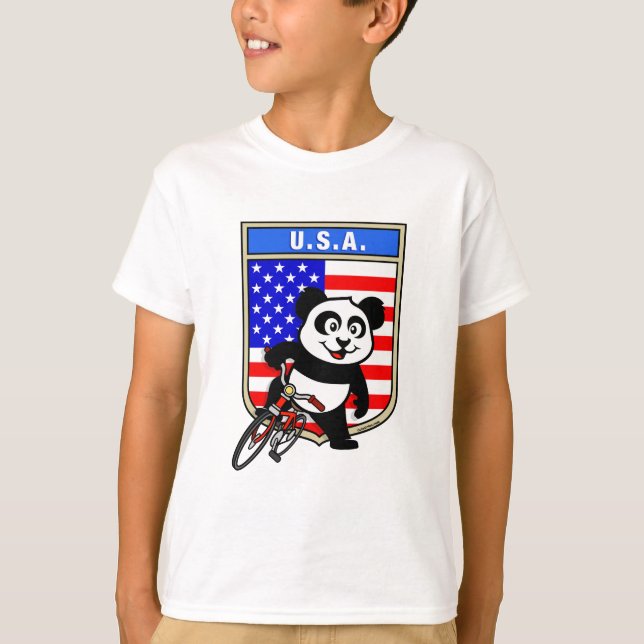 United States Cycling Panda T-Shirt (Front)