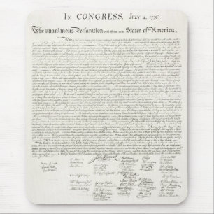 United States Declaration of Independence Mouse Pad