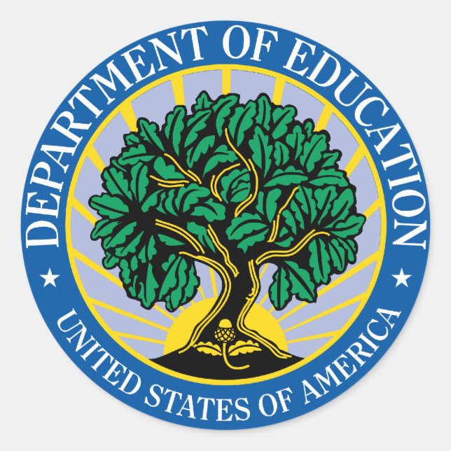 United States Department of Education Classic Round Sticker (Front)