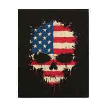United States Dripping Splatter Skull