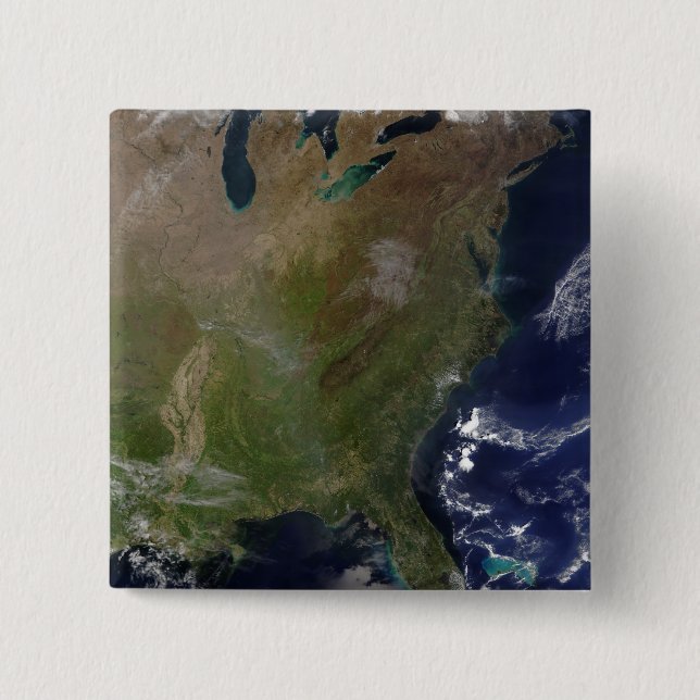 United States East Coast 2 Inch Square Button (Front)