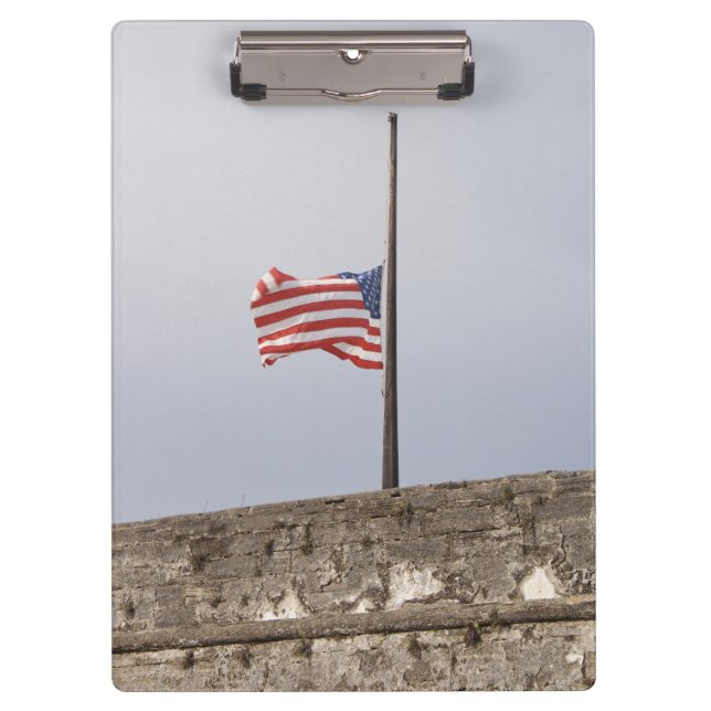 United States Flag at Half Mast Clipboard (Front)