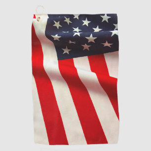 United States flag closeup Golf Towel