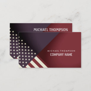 United States Flag Design Business Card