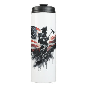 United States Flag. Firefighter Thermal Tumbler