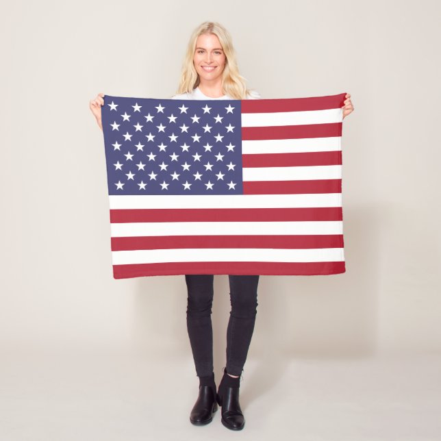 United States Flag Fleece Blanket (In Situ)