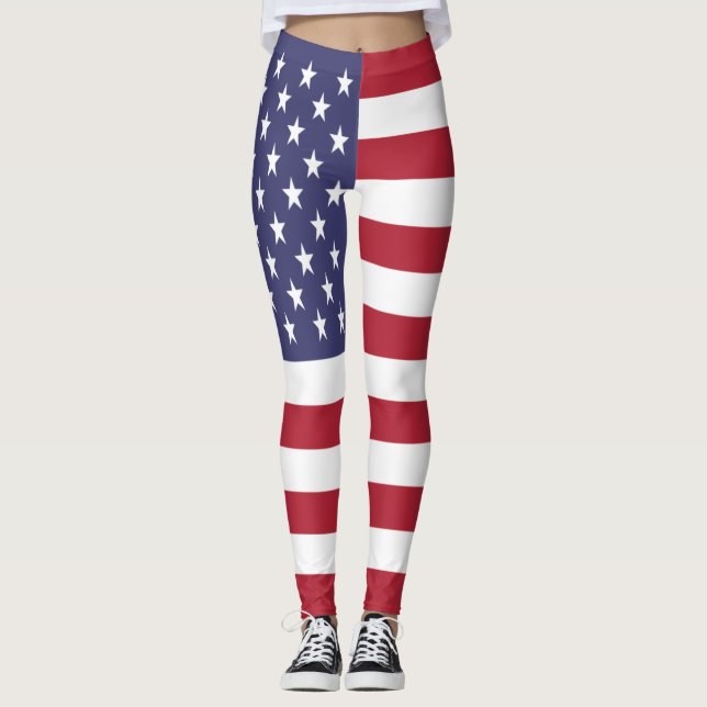 United States Flag Leggings (Front)