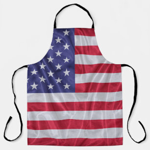 United States flag pattern on the fabric texture, Apron
