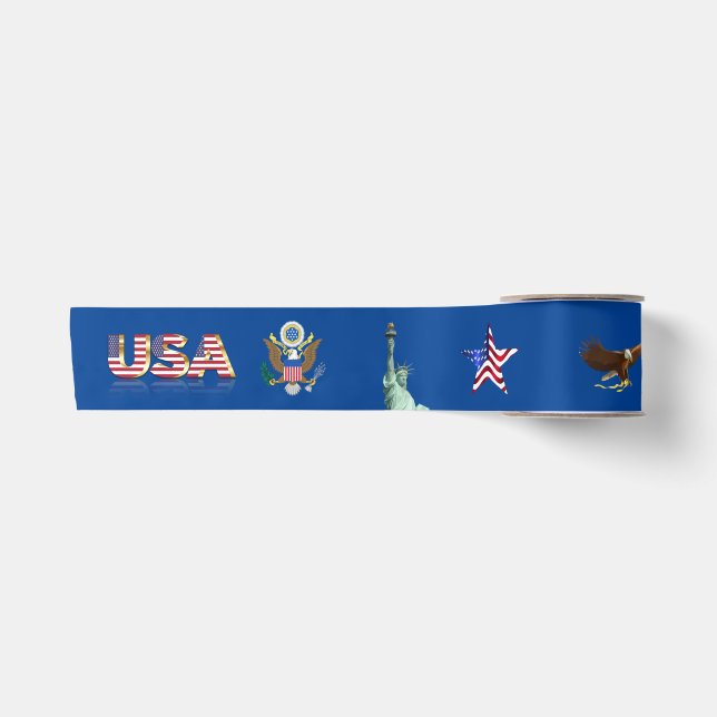 United States flag Satin Ribbon (Front)