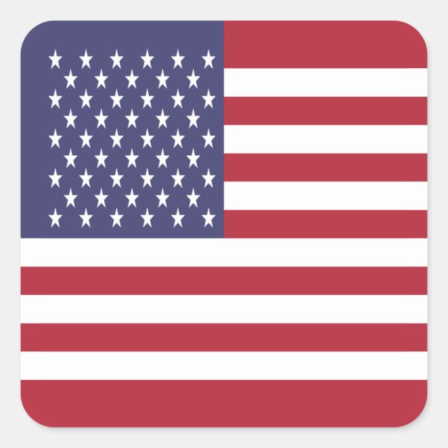 United States Flag Square Sticker (Front)