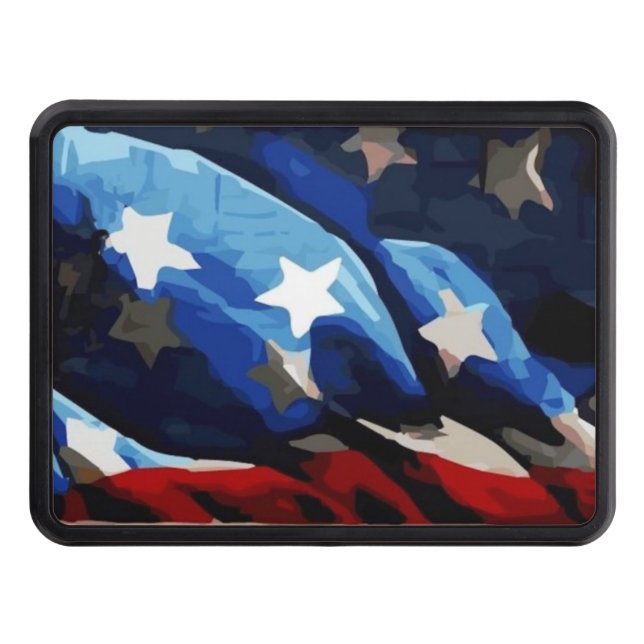 United States Flag Trailer Hitch Trailer Hitch Cover (Front)