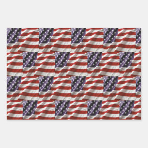 United States Flag Wrapping Paper Sheet