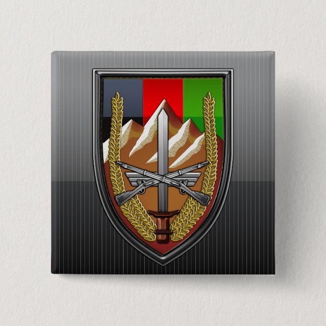 United States Forces Afghanistan 2 Inch Square Button (Front)