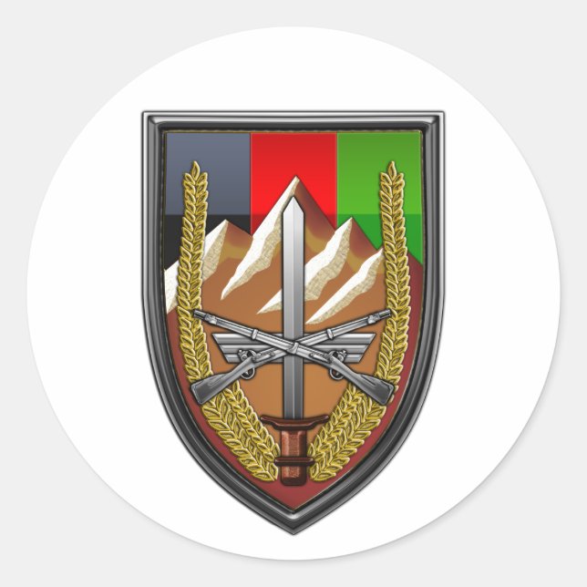 United States Forces Afghanistan Classic Round Sticker (Front)