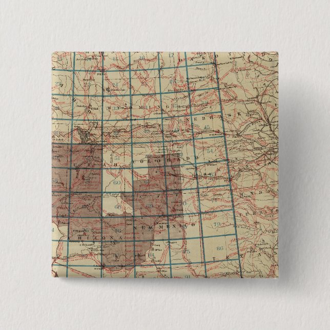United States Geographical Surveys 2 Inch Square Button (Front)
