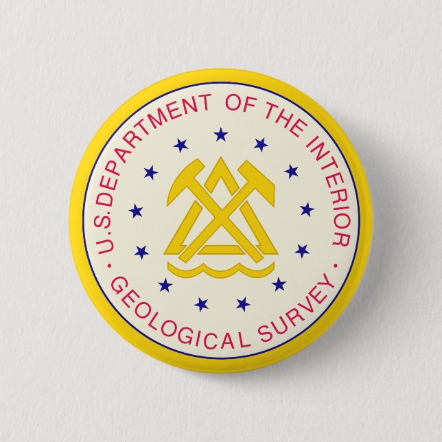 United States Geological Survey 2 Inch Round Button (Front)