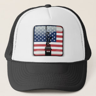 United States glossy flag Trucker Hat