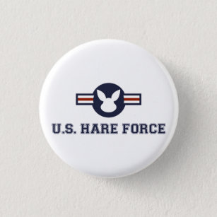 United States Hare Air Force Bunny 1 Inch Round Button