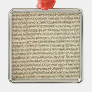 United States History Map 2 Metal Ornament