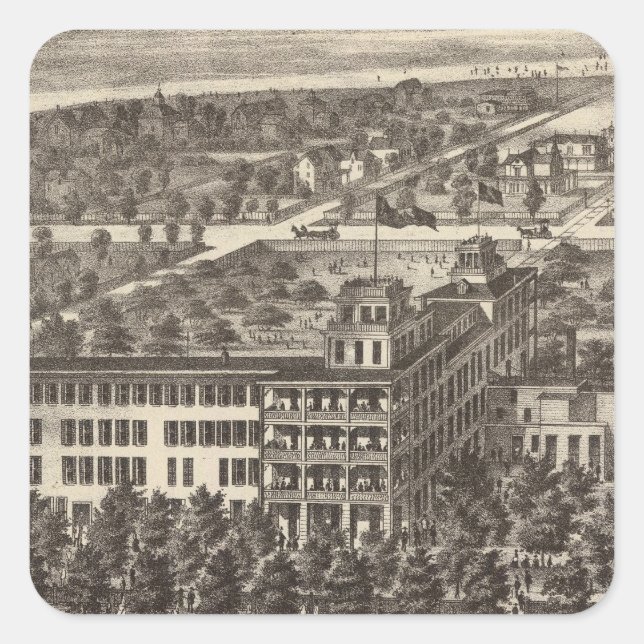 United States Hotel, Atlantic City, NJ Square Sticker (Front)