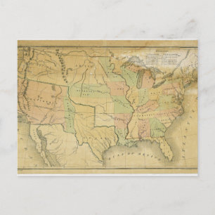 United States Including Western Territories 1848 Postcard