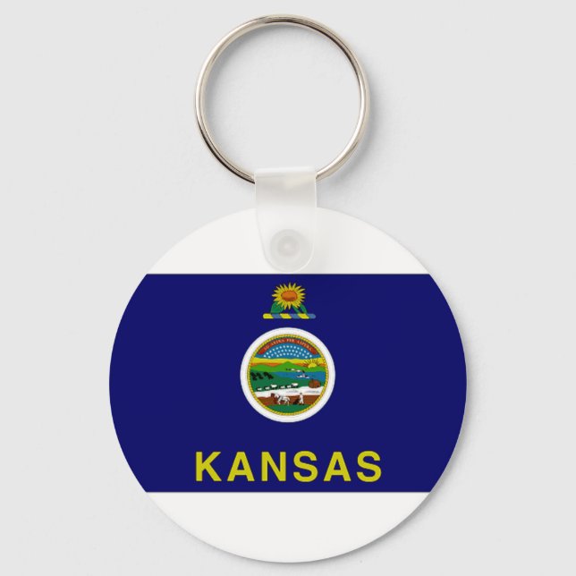 United States Kansas Flag Keychain (Front)