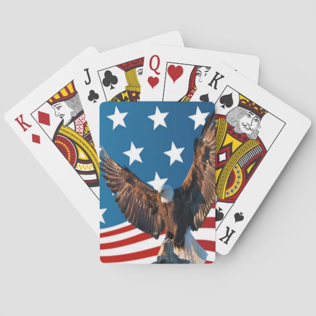 United States Labour Day 4th July Holiday Playing Cards (Back)
