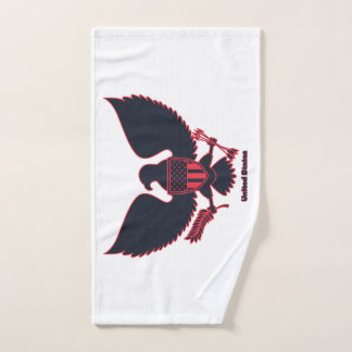 United States Large Eagle Remix Custom Hand Towel