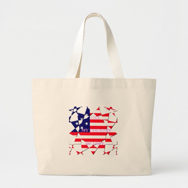 United States Large Tote Bag (Front)