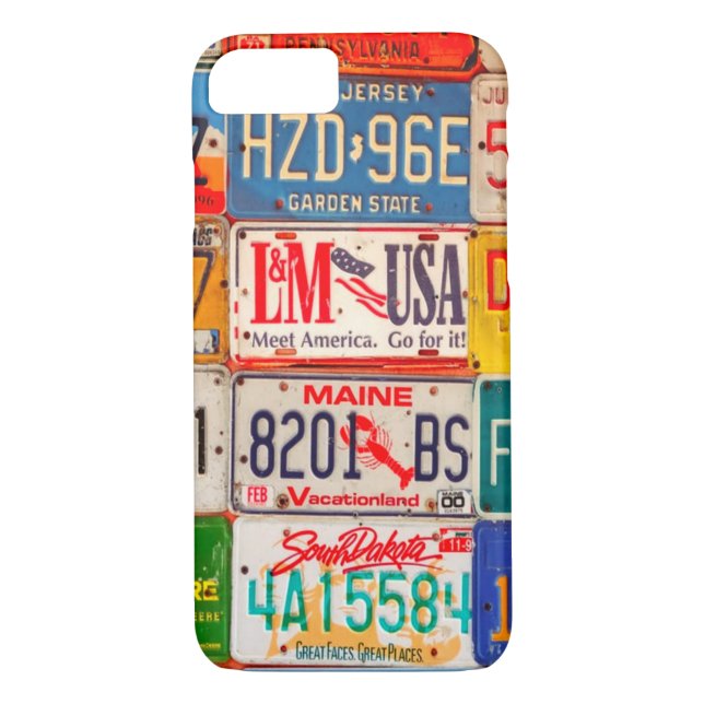 United States License Plates Art America Case-Mate iPhone Case (Back)