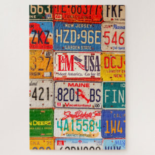 United States License Plates Art America Jigsaw Puzzle