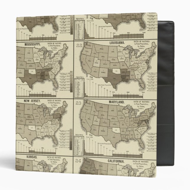 United States lithographed maps 2 Binder (Front/Inside)