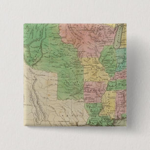 United States Map 2 Inch Square Button