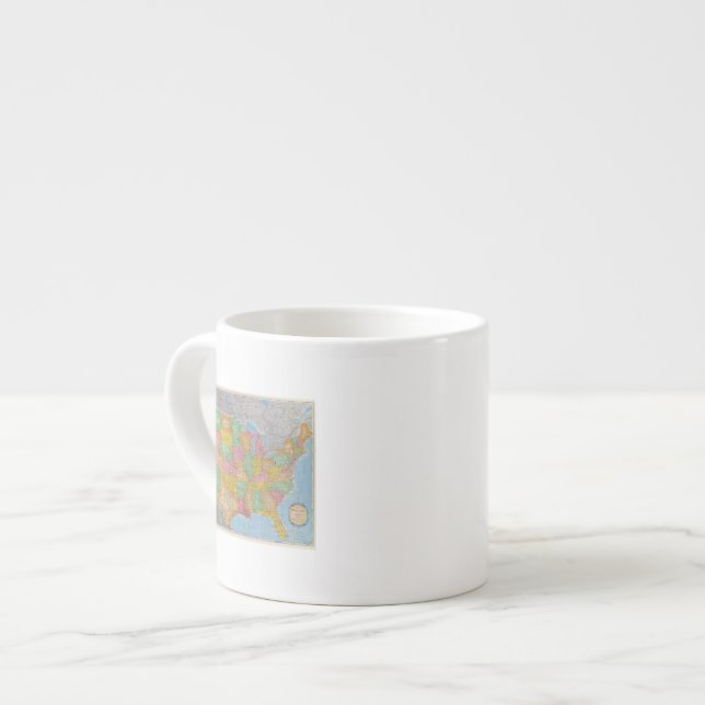 United States Map 3 Espresso Cup (Front Left)
