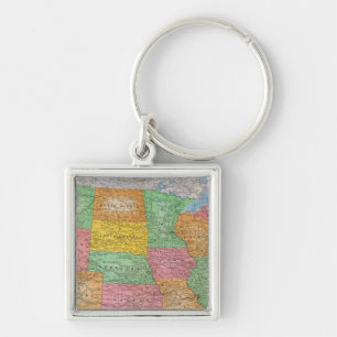 United States Map 3 Keychain