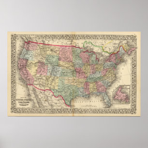United States Map by Mitchell Poster