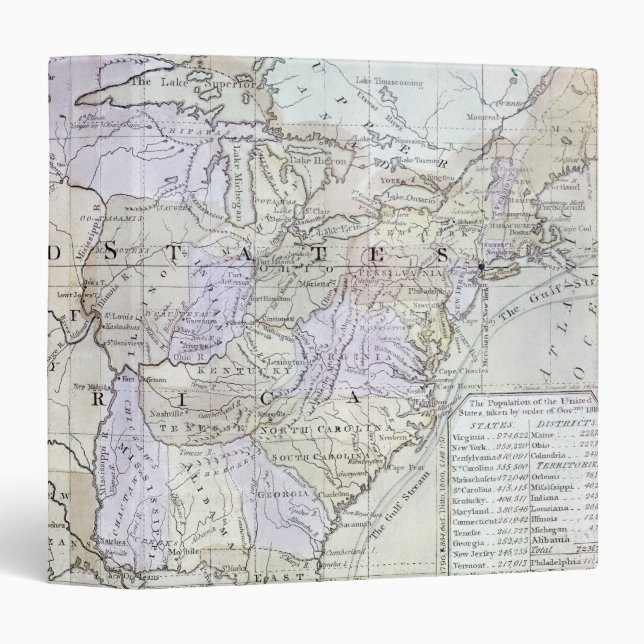 UNITED STATES MAP, c1812 Binder (Front/Spine)