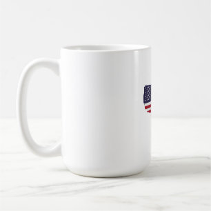 United States Map Filled with American Flag Coffee Mug