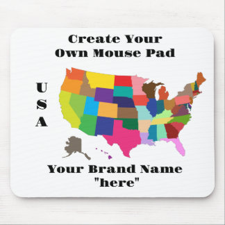 United-States-Map-MultiColored Mouse Pad