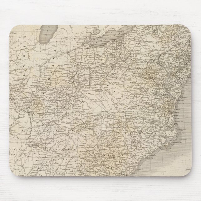 United States Map showing settlements Mouse Pad (Front)